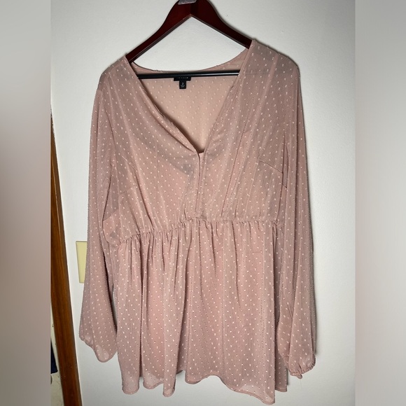 Tops - Closet Clear Out #63 Torrid Light Pink Blouse